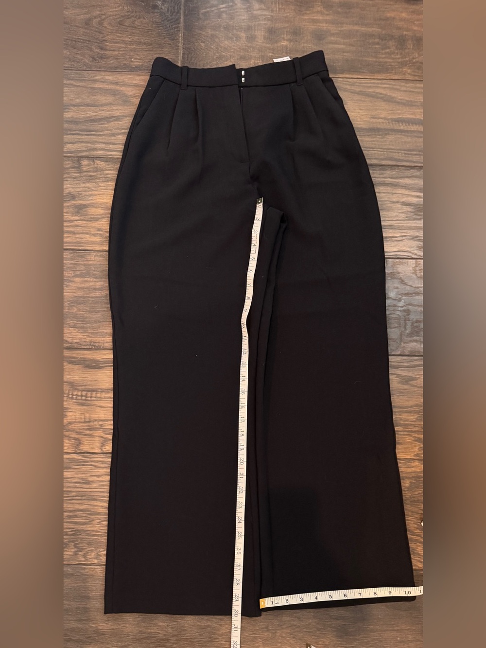 A&F Sloane curve love Tailored Wide Leg Pant in black